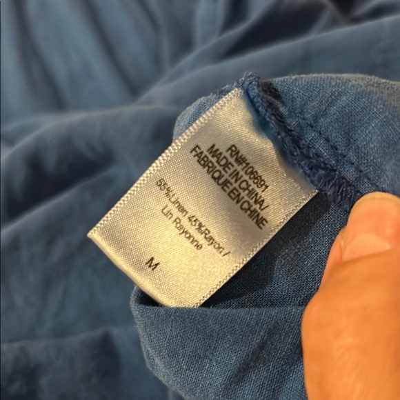 Young Fabulous & Broke Blue Sleeveless Tiered Maxi Dress. Smocked back. Medium - Picture 9 of 10